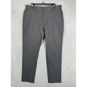 Jack Archer Mens Performance Pants 34X30 Charcoal Flat Front Chino Golf Pocket